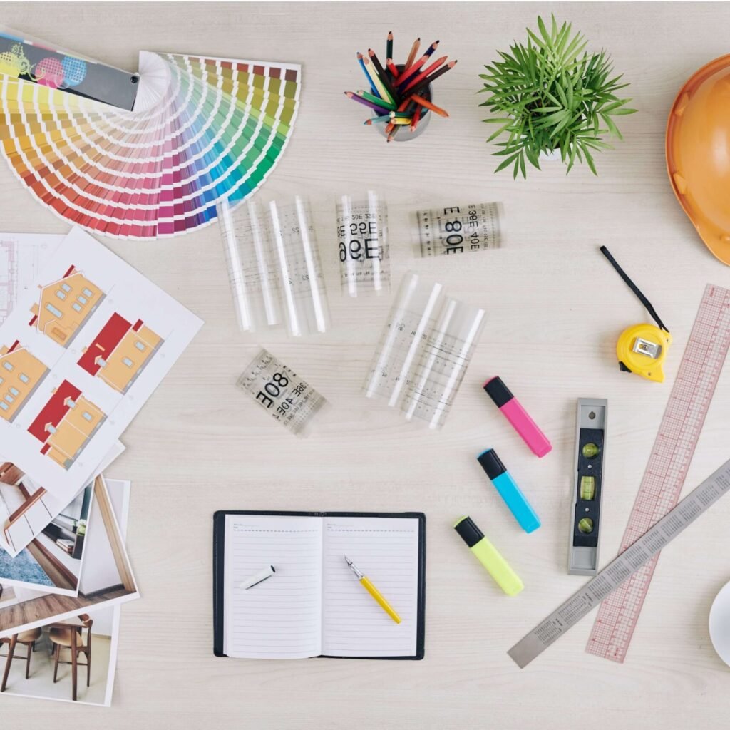 Workspace of interior designer elzkqj7